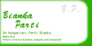 bianka parti business card